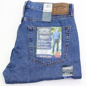 Signature By Levi's Size W36 L29 Regular Classic Fit Straight Men's Jeans New